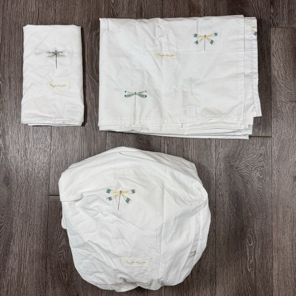 DRAGONFLY Sophie Allport London Twin Sheet Set 100% Cotton